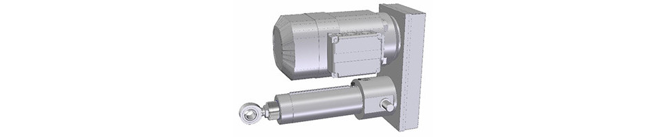 Assembly with parallel motor and trunnion mounting